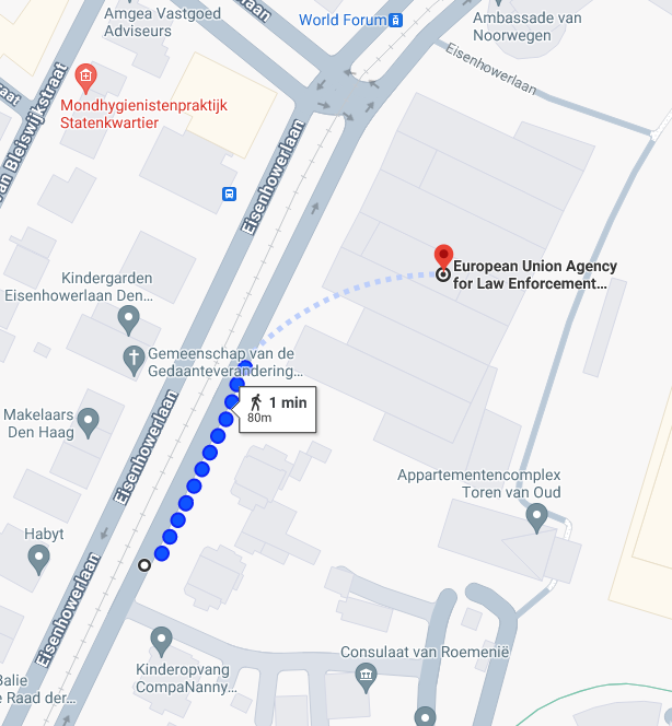 Distance from entrance